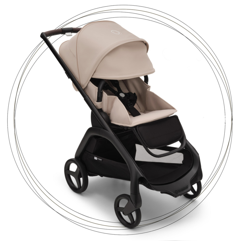 Bugaboo Dragonfly športový kočík BLACK/DESERT TAUPE strieška DESERT TAUPE