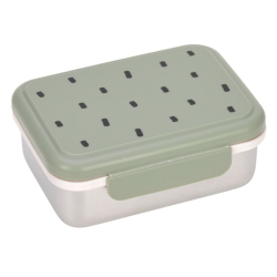 LÄSSIG Nerezový desiatový box Lunchbox Happy Prints light olive