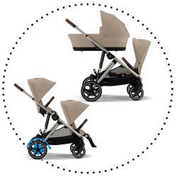 Súrodenecký kočík CYBEX e-Gazelle S - Almond Beige