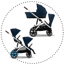 Súrodenecký kočík CYBEX e-Gazelle S - Ocean blue