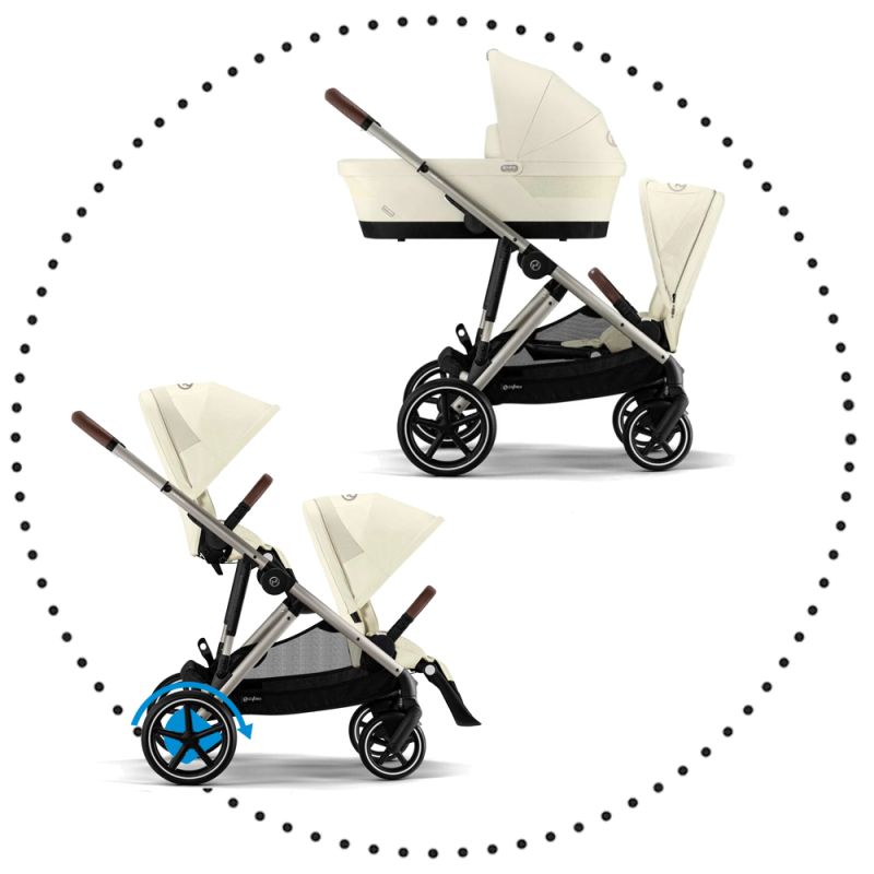 Súrodenecký kočík CYBEX e-Gazelle S - Seashell beige