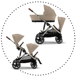 Súrodenecký kočík CYBEX Gazelle S - Almond Beige