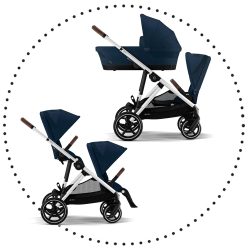 Súrodenecký kočík CYBEX Gazelle S - Ocean blue