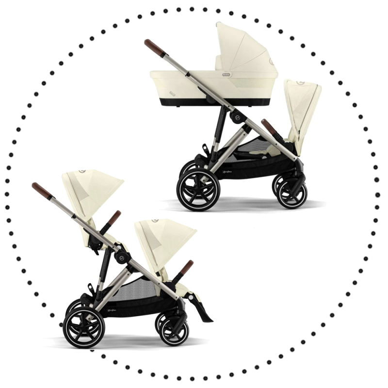 Súrodenecký kočík CYBEX Gazelle S - Seashell beige