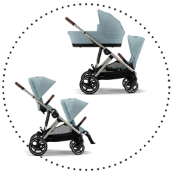 Súrodenecký kočík CYBEX Gazelle S - Stormy blue