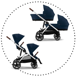 Súrodenecký kočík CYBEX Gazelle S - Ocean blue