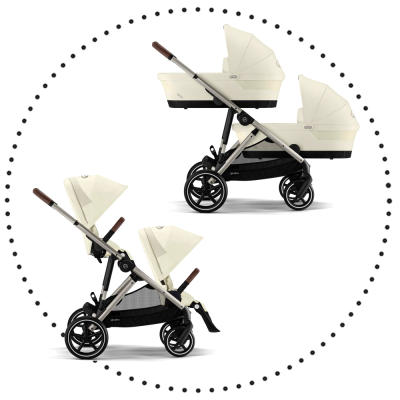 Súrodenecký kočík CYBEX Gazelle S - Seashell beige