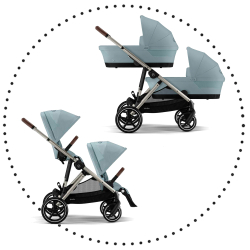 Súrodenecký kočík CYBEX Gazelle S - Stormy blue