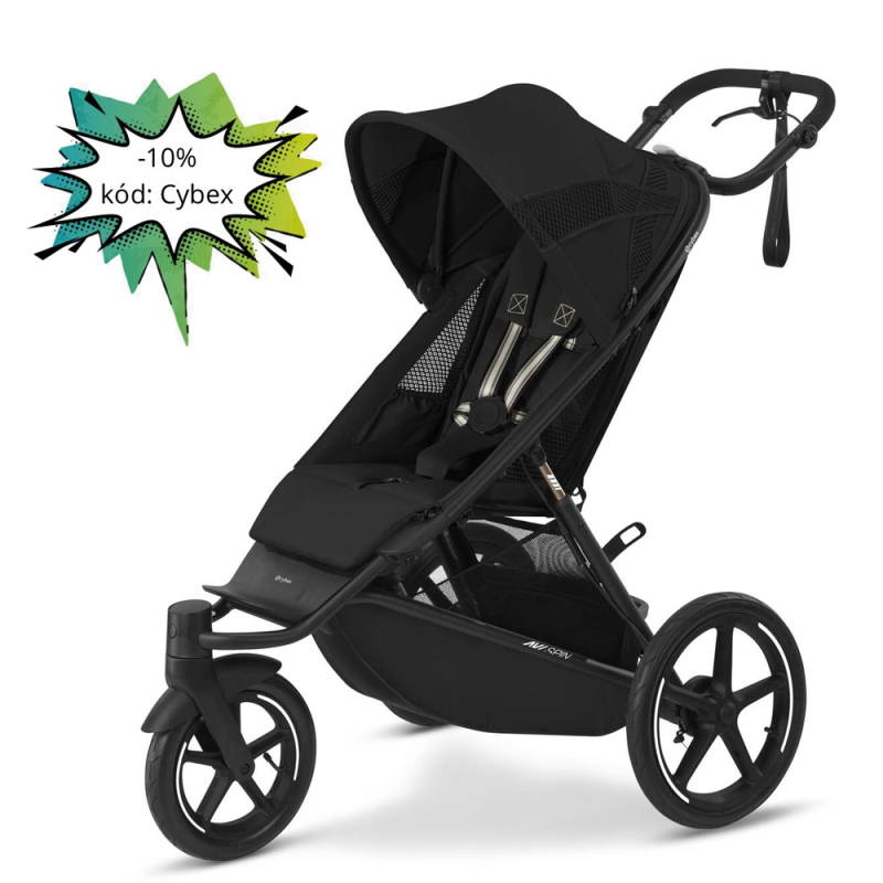 Športový kočík CYBEX Avi Spin - Moon Black