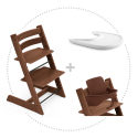 Set STOKKE Tripp Trapp Jedálenská stolička Oak Warm Brown, Baby set Oak Warm Brown, Pultík White